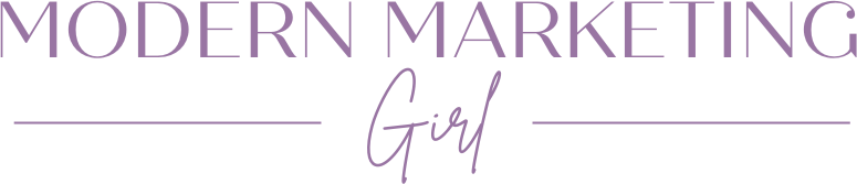Modern Marketing Girl Logo